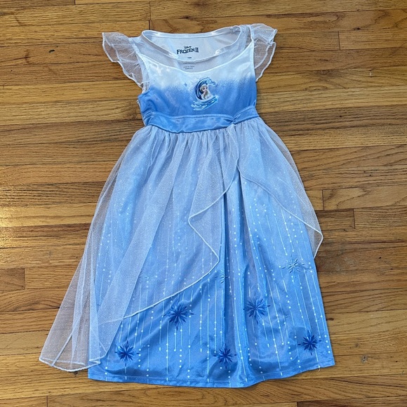 Girls Blue White Disney Frozen 2 Elsa Nightgown Size 4T - Picture 2 of 9